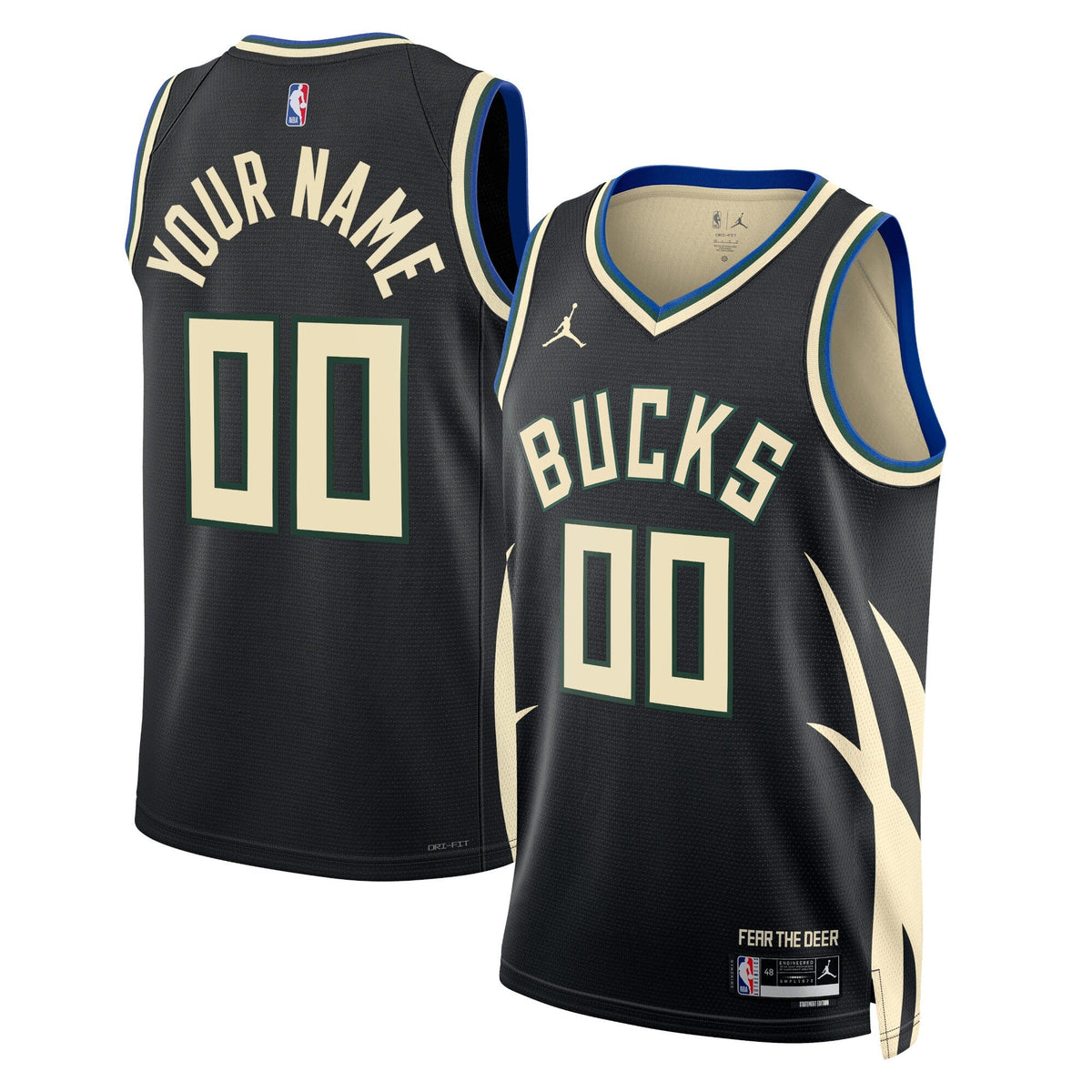 Milwaukee Bucks Statement Swingman Jersey - Custom product image 1, provided for visual reference and product detail review