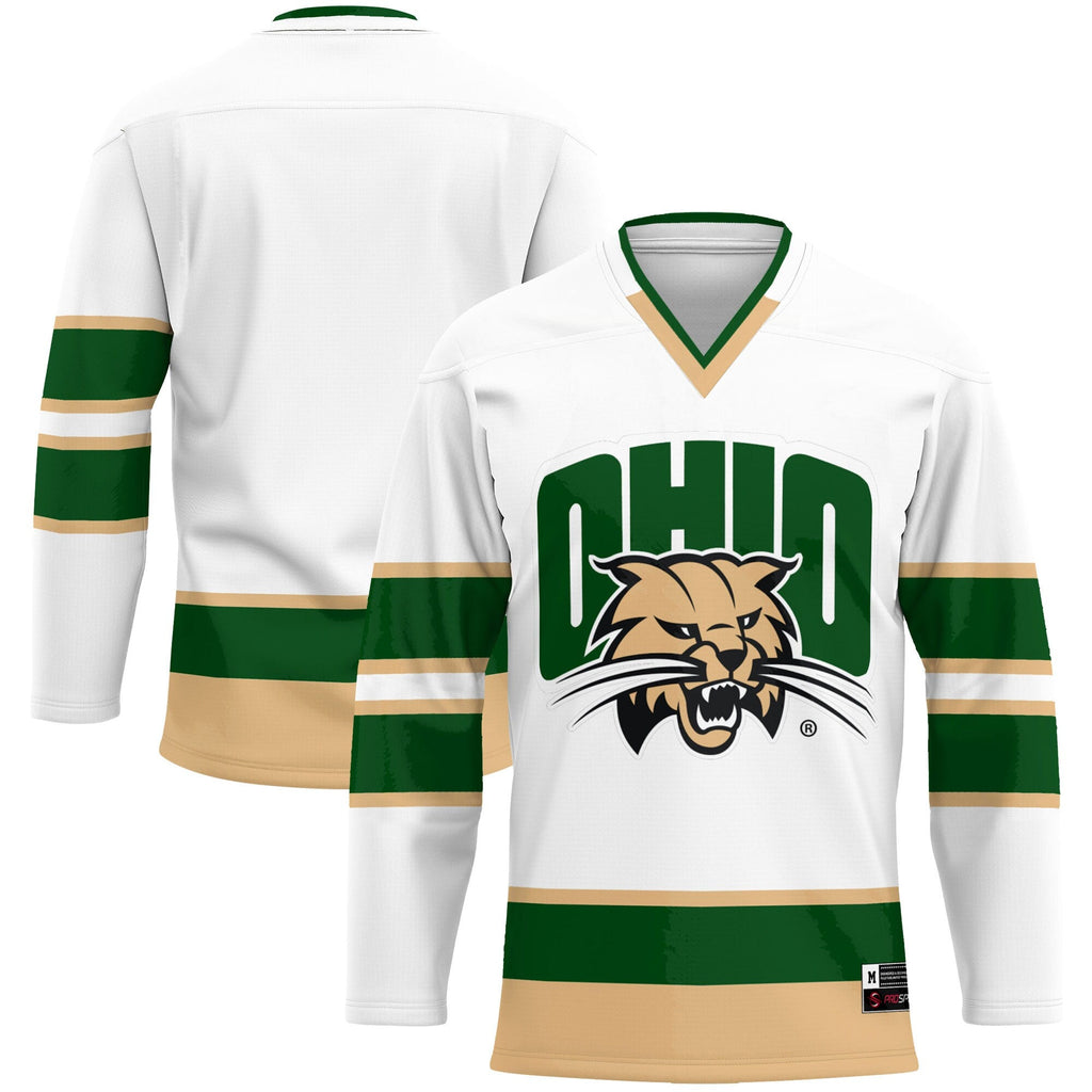 Ohio Bobcats Hockey Jersey - Green product image 1, provided for visual reference and product detail review