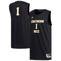 #1 Black Southern Miss Golden Eagles Replica Basketball Jersey product image 1, provided for visual reference and product