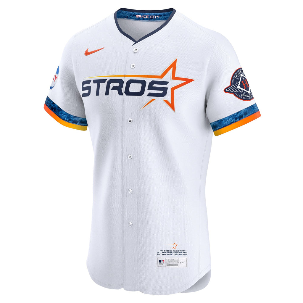 Houston Astros White 2025 City Connect Elite Jersey product image 3, provided for visual reference and product detail review