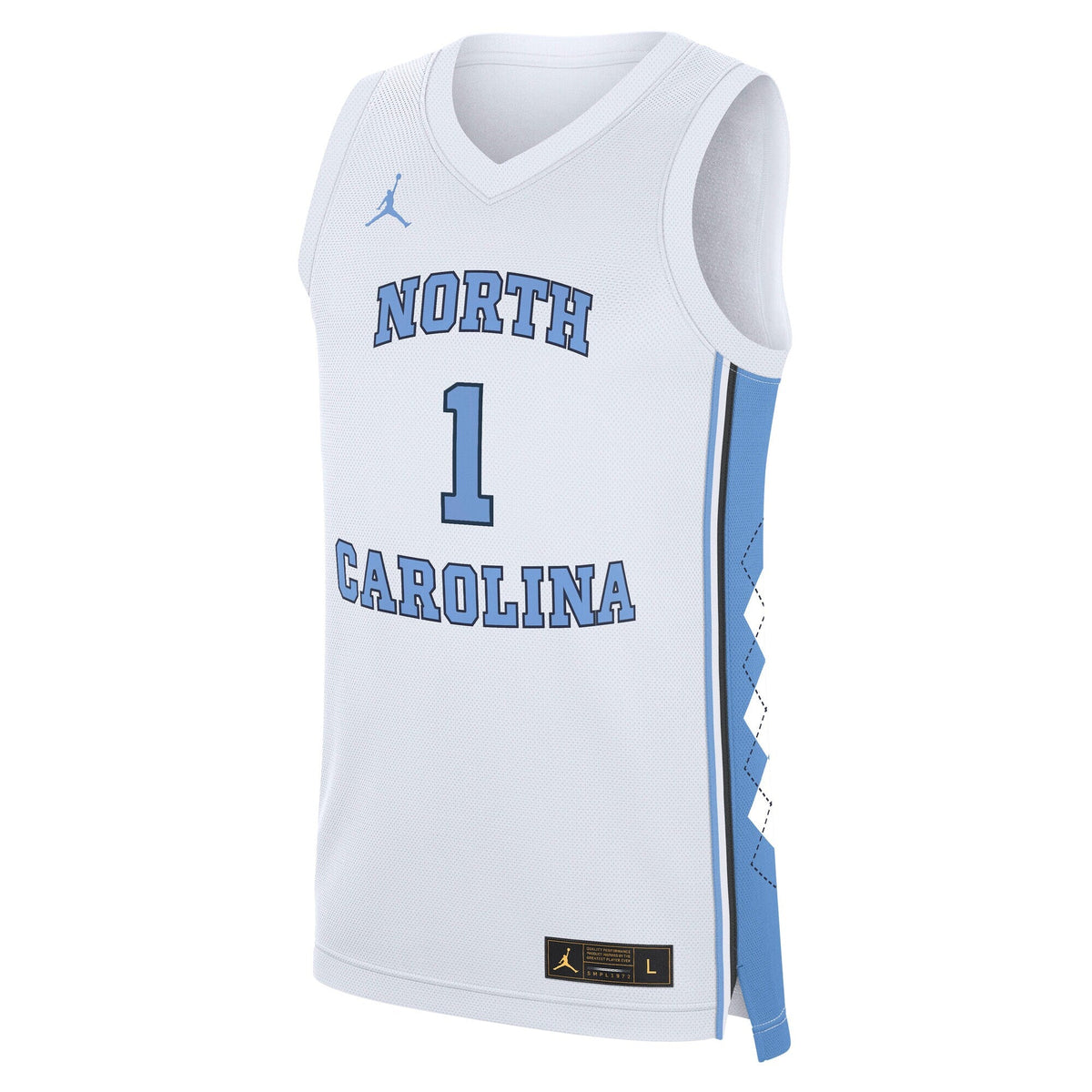 North Carolina Tar Heels Home Replica Basketball Jersey - White product image 3, provided for visual reference and product