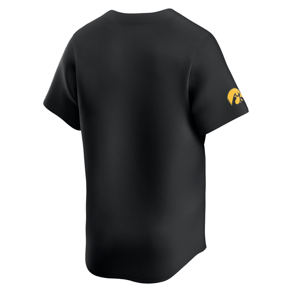 Black Iowa Hawkeyes Home Limited Baseball Jersey product image 4, provided for visual reference and product detail review