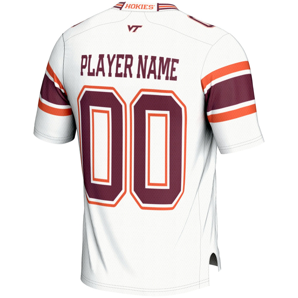 Virginia Tech Hokies NIL Pick-A-Player Football Jersey - White product image 4, provided for visual reference and product