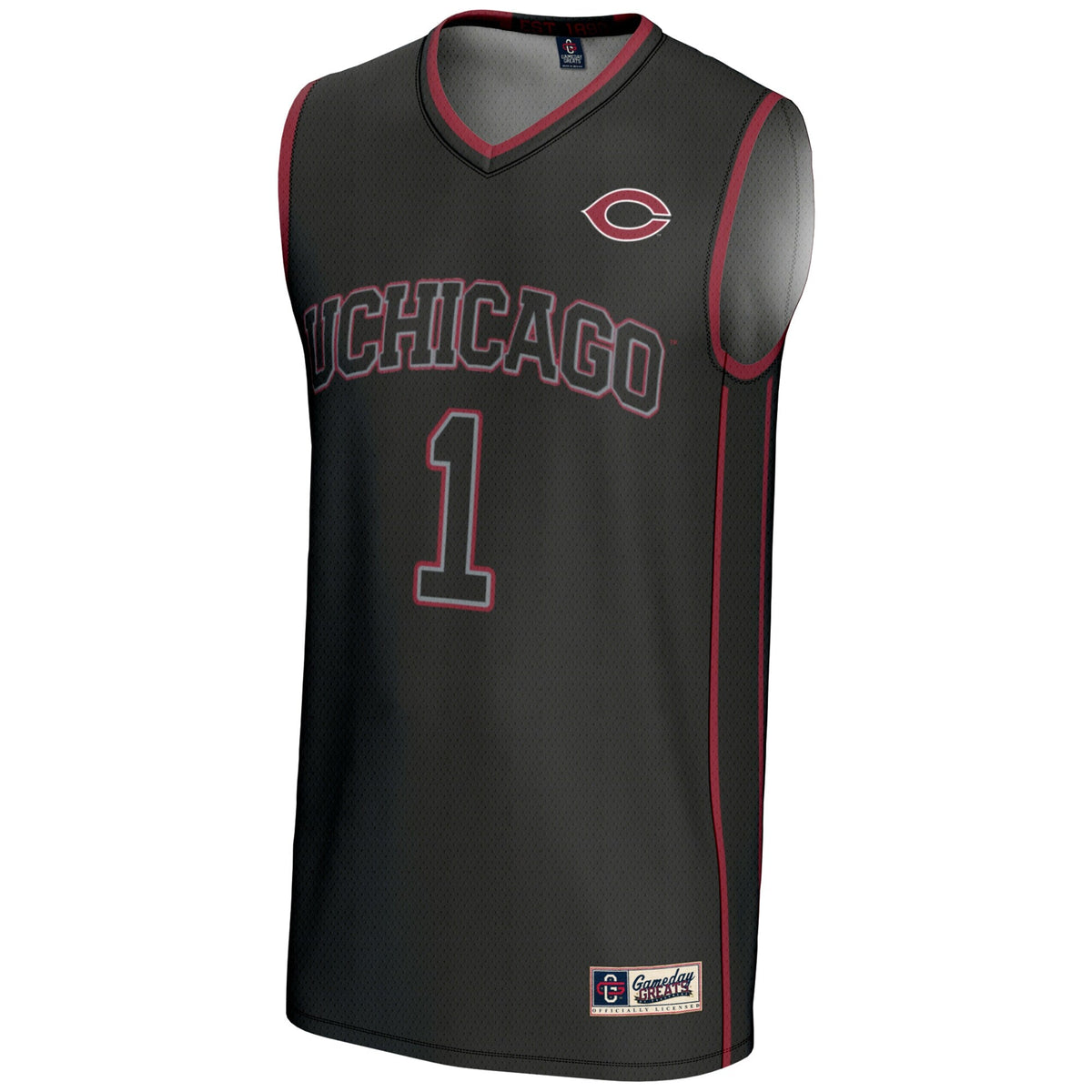 #1 UChicago Maroons Lightweight Basketball Jersey - Black product image 3, provided for visual reference and product detail