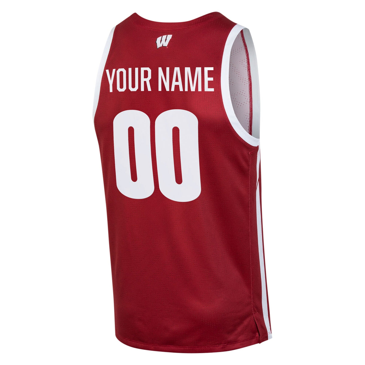 Wisconsin Badgers Custom Alternate Basketball Jersey - Red product image 4, provided for visual reference and product detail