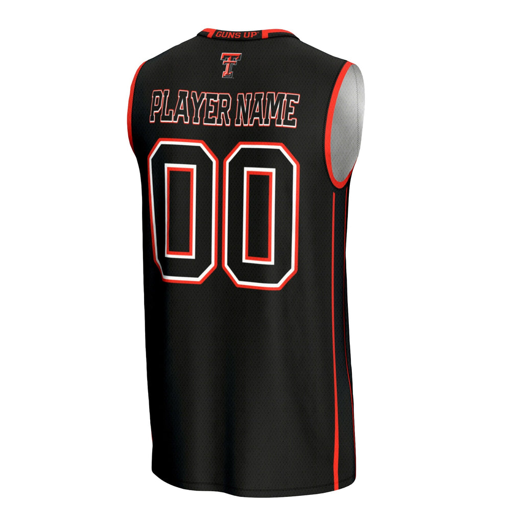 Texas Tech Red Raiders NIL Pick-A-Player Lightweight Basketball Jersey - Black product image 4, provided for visual