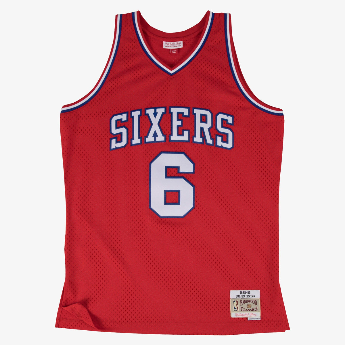 Philadelphia 76ers Julius Erving 1982 Swingman Road Authentic Jersey - Scarlet product image 3, provided for visual