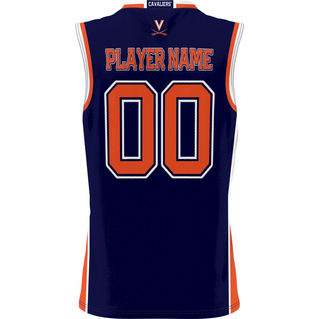Virginia Cavaliers NIL Pick-A-Player Basketball Jersey - Navy product image 4, provided for visual reference and product