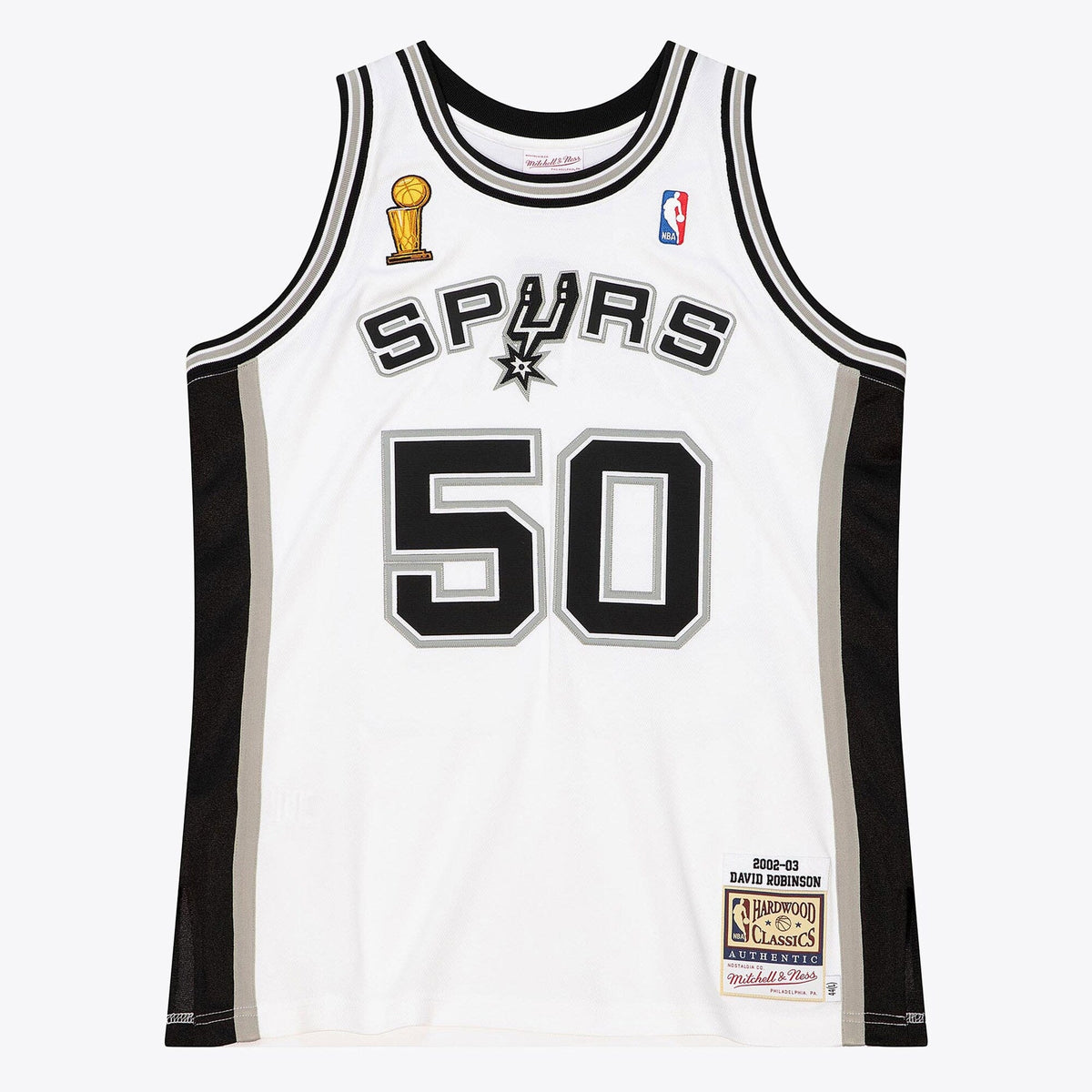 San Antonio Spurs David Robinson 2002 Home Finals Authentic Jersey - White product image 3, provided for visual reference