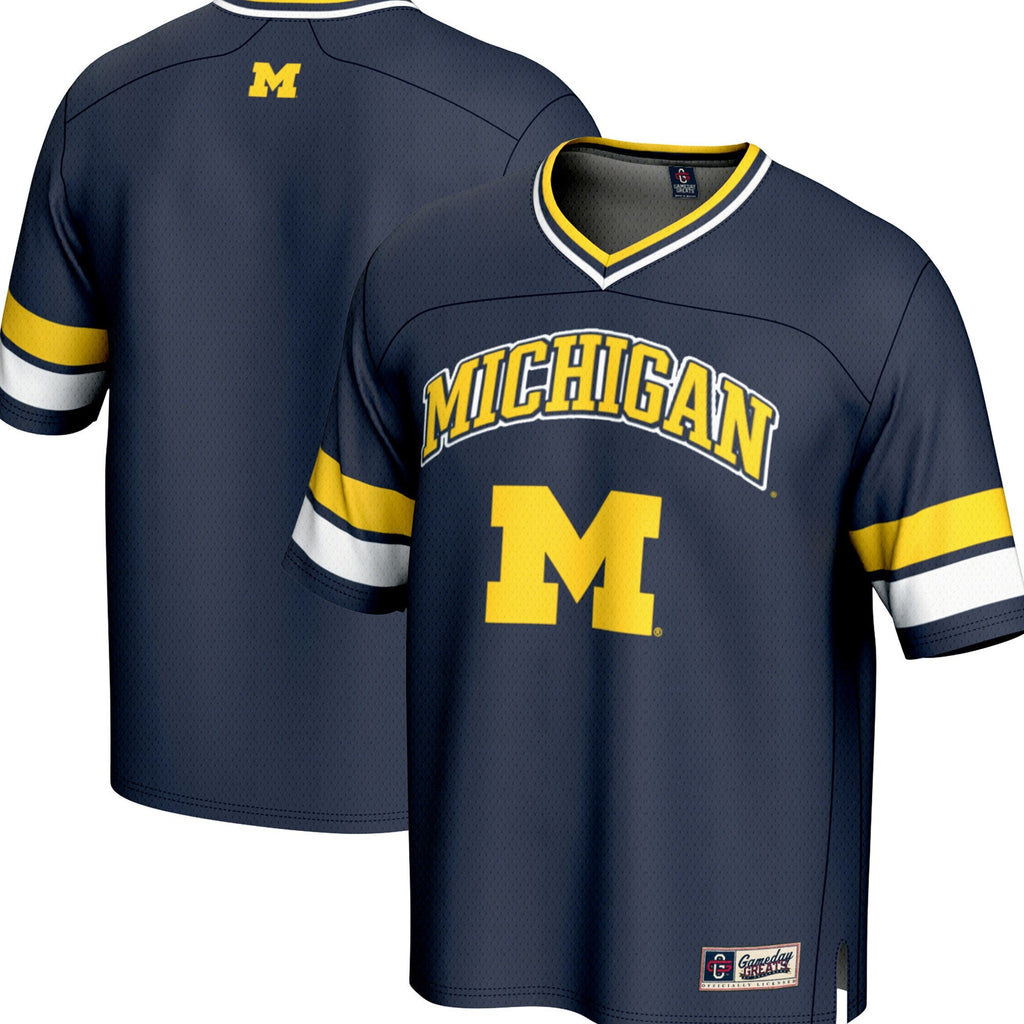 Michigan Wolverines Spirit Football Jersey - Navy product image 2, provided for visual reference and product detail review