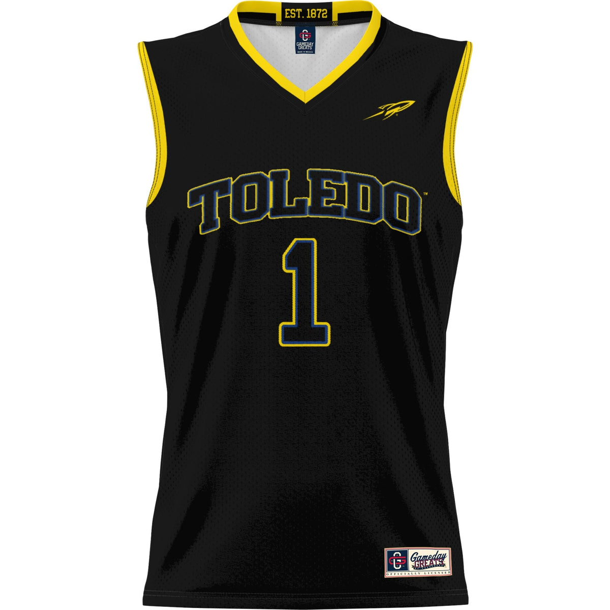 #1 Toledo Rockets Lightweight Basketball Jersey - Black product image 3, provided for visual reference and product detail