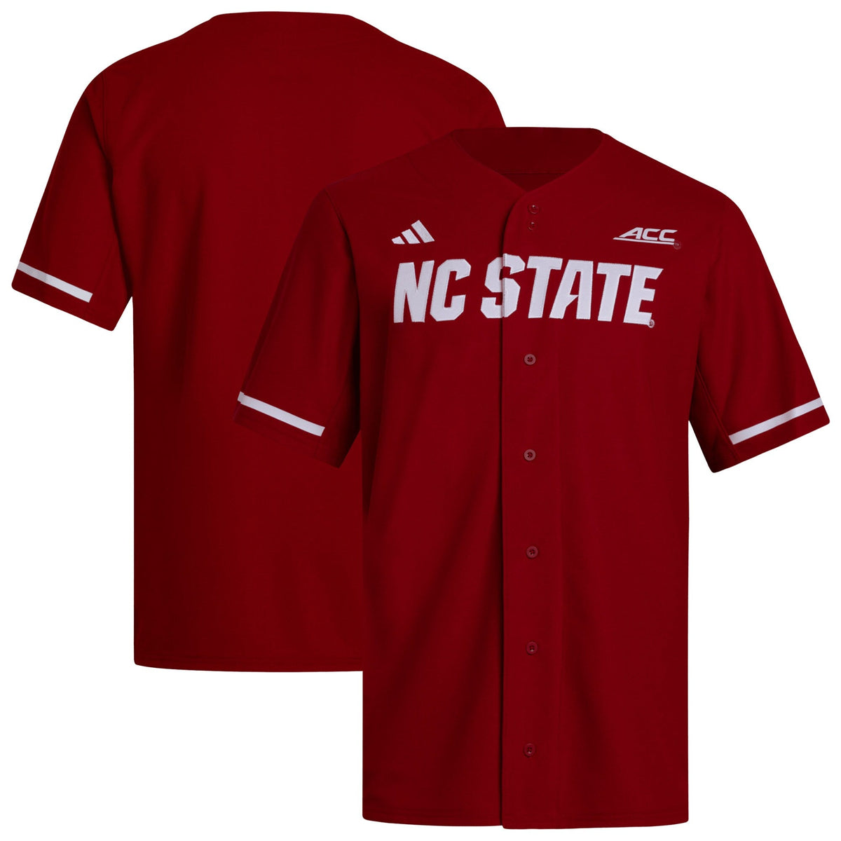 NC State Wolfpack Replica Baseball Jersey - Red product image 1, provided for visual reference and product detail review