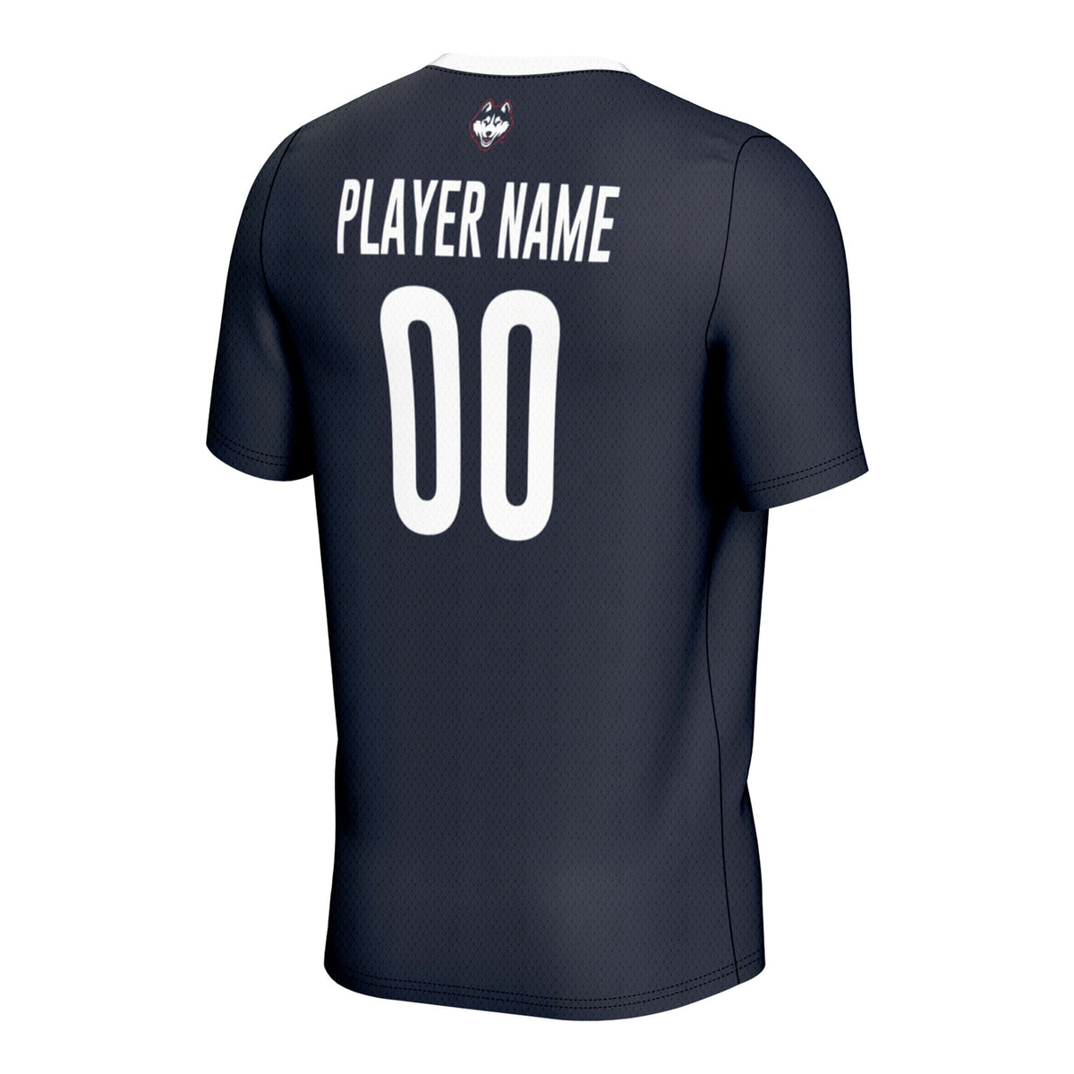 UConn Huskies Pick-A-Player NIL Lightweight Soccer Jersey - Navy product image 4, provided for visual reference and product