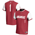 #1 Arkansas Razorbacks Lightweight Softball Jersey - Cardinal product image 1, provided for visual reference and product