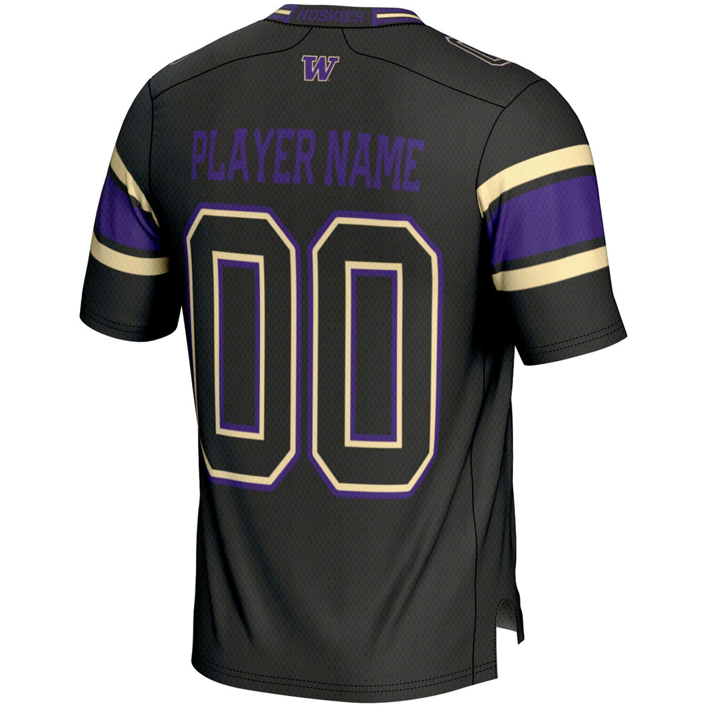 Washington Huskies NIL Pick-A-Player Football Jersey - Black product image 4, provided for visual reference and product