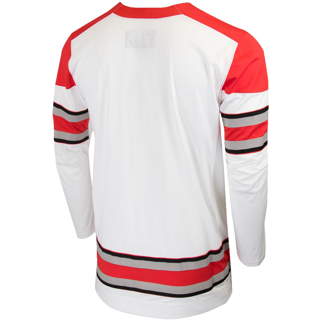 White Ohio State Buckeyes Replica College Hockey Jersey product image 4, provided for visual reference and product detail