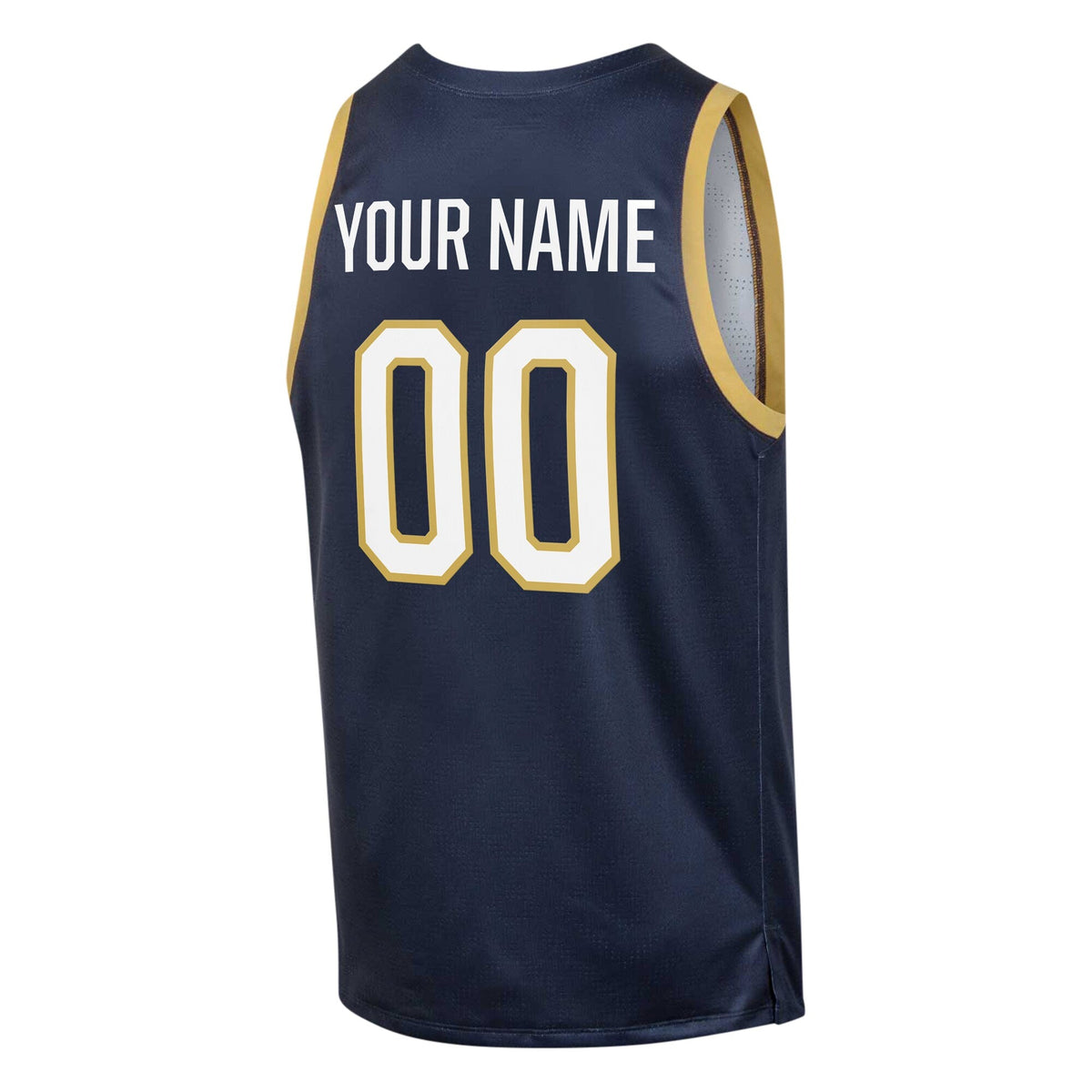 Notre Dame Fighting Irish Custom Alternate Basketball Jersey - Navy product image 4, provided for visual reference and