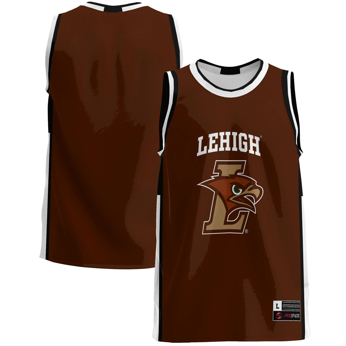 Lehigh Mountain Hawks Lightweight Basketball Jersey - Brown product image 2, provided for visual reference and product