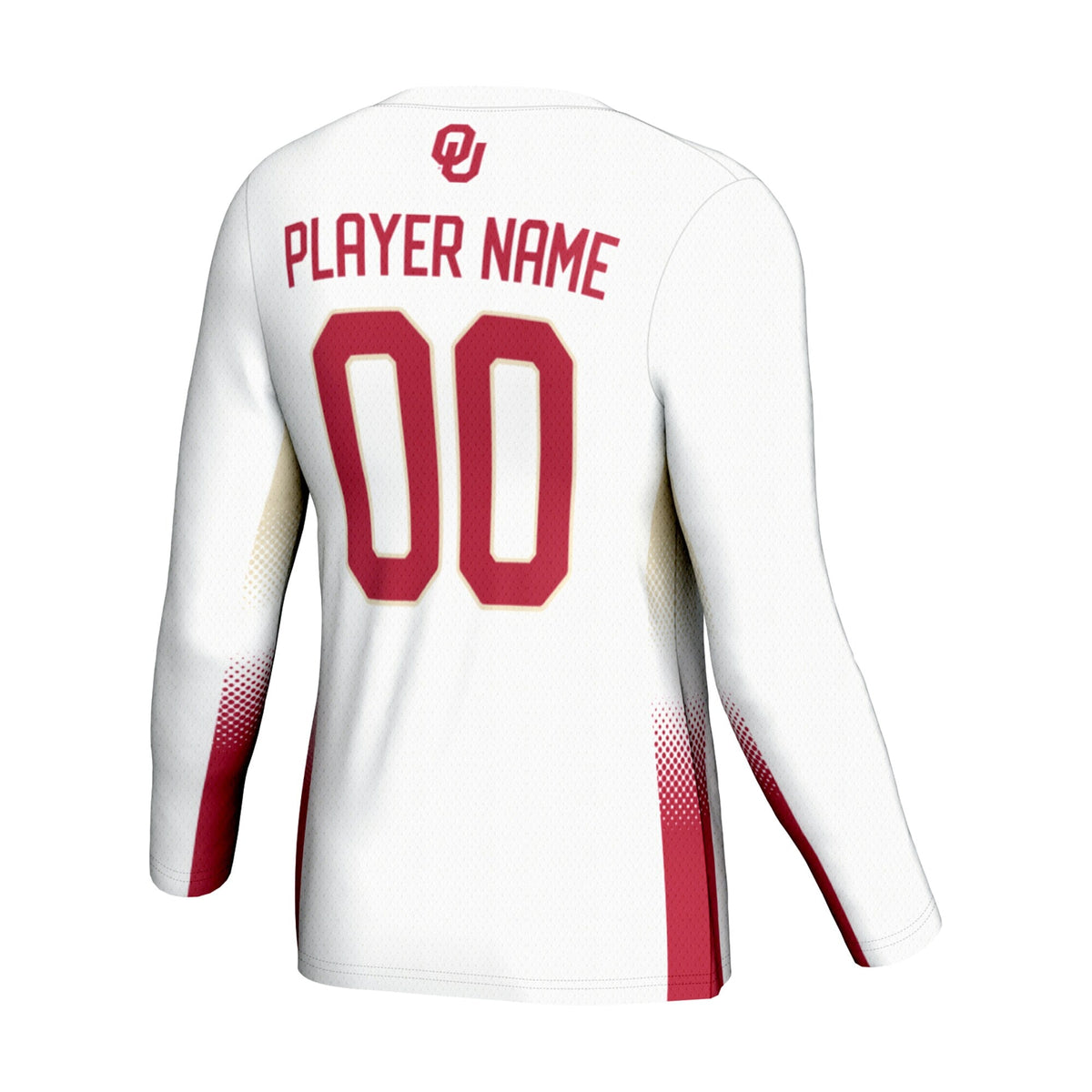 Oklahoma Sooners Adult NIL Lightweight Volleyball Jersey - White product image 4, provided for visual reference and product
