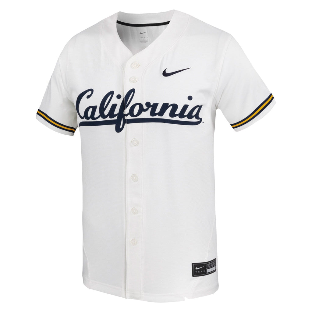 White Cal Bears Replica Baseball Jersey product image 3, provided for visual reference and product detail review