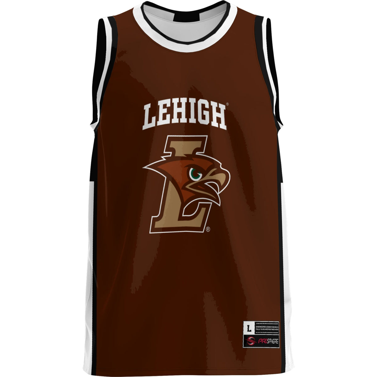 Lehigh Mountain Hawks Lightweight Basketball Jersey - Brown product image 3, provided for visual reference and product