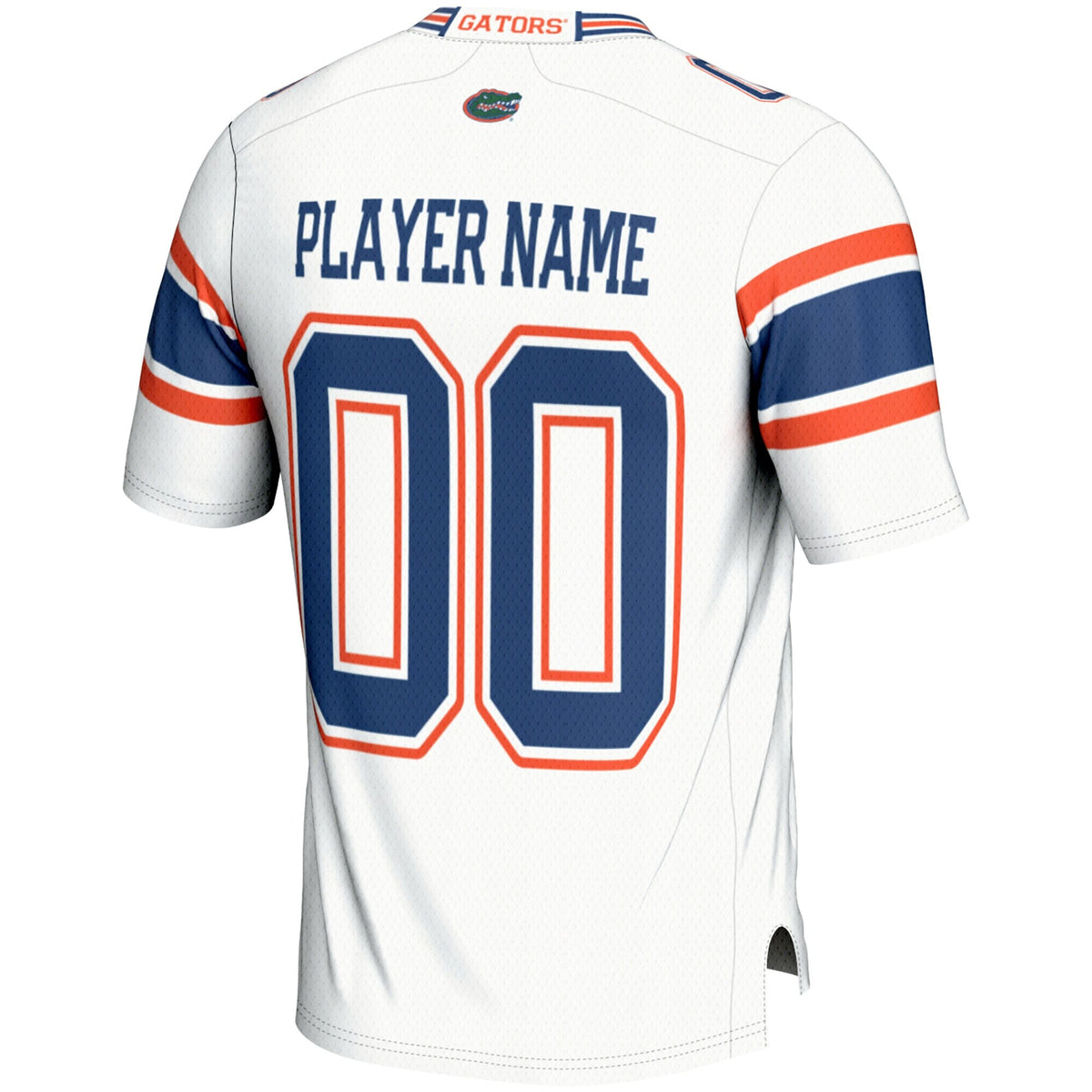 Florida Gators NIL Pick-A-Player Football Jersey - White product image 4, provided for visual reference and product detail
