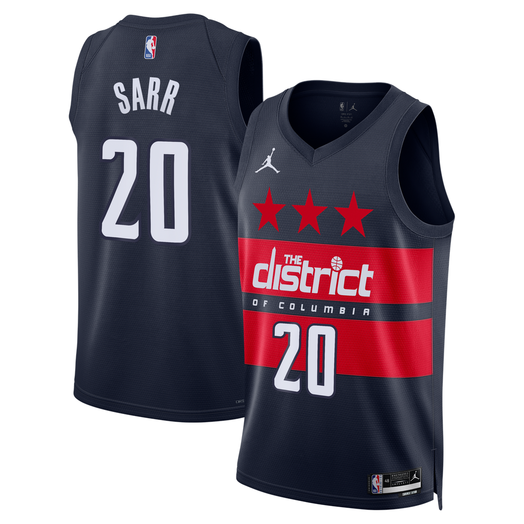 Washington Wizards Statement Edition Swingman Jersey - Navy - Alex Sarr product image 1, provided for visual reference and