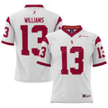 Caleb Williams USC Trojans Lightweight Heisman Memorial Jersey - White product image 1, provided for visual reference and