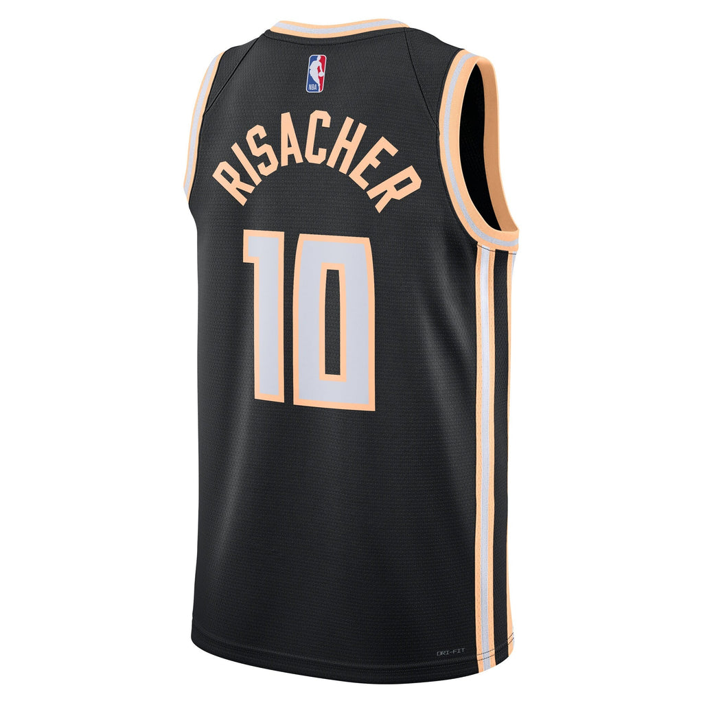 Atlanta Hawks 2025/26 City Edition Swingman Jersey - Black - Zaccharie Risacher product image 4, provided for visual