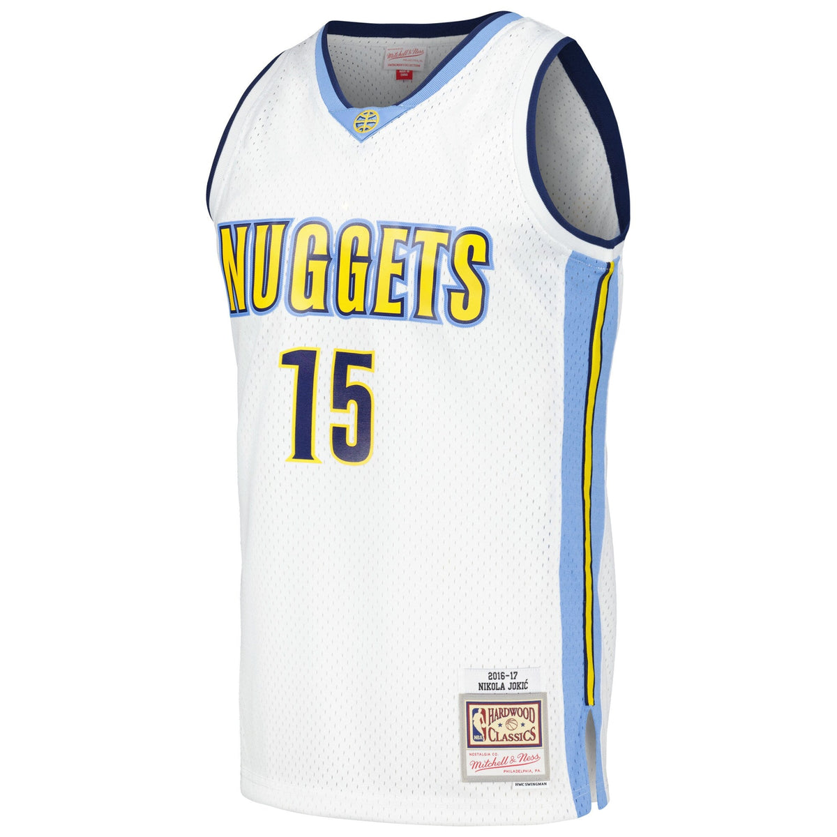 Nikola Jokic White Denver Nuggets 2016/17 Throwback Swingman Jersey product image 3, provided for visual reference and
