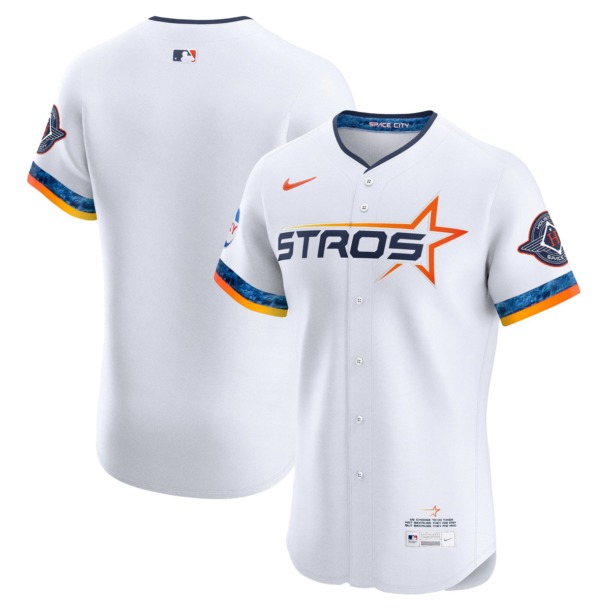Houston Astros White 2025 City Connect Elite Jersey product image 2, provided for visual reference and product detail review