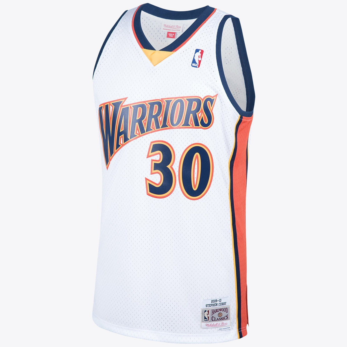 Golden State Warriors 2009 Steph Curry Hardwood Classics Home Swingman Jersey - White product image 2, provided for visual