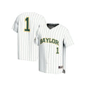 #1 Baylor Bears Lightweight Baseball Fashion Jersey - White product image 1, provided for visual reference and product