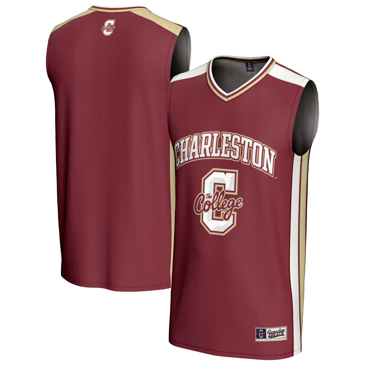 Charleston Cougars Spirit Basketball Jersey - Maroon product image 1, provided for visual reference and product detail review