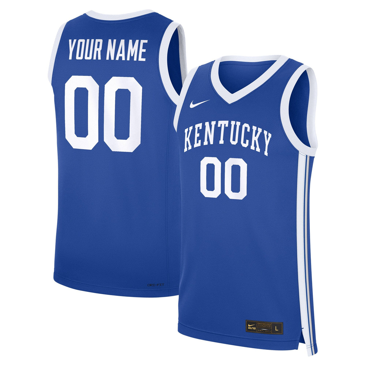 Kentucky Wildcats Custom Replica Basketball Jersey - Royal product image 2, provided for visual reference and product detail