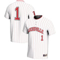 #1 Louisville Cardinals Lightweight Softball Jersey - White product image 1, provided for visual reference and product