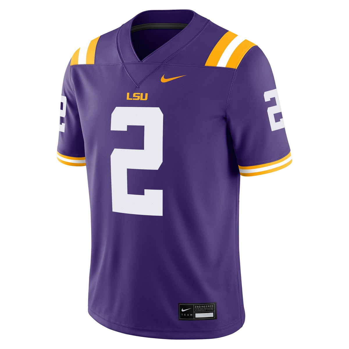 Justin Jefferson LSU Tigers Player Game Jersey - Purple product image 3, provided for visual reference and product detail