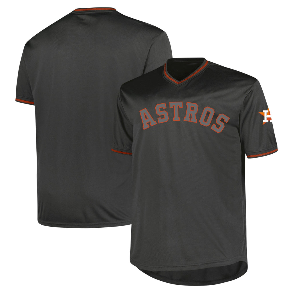 Houston Astros Charcoal Big & Tall Pop Fashion Jersey product image 1, provided for visual reference and product detail