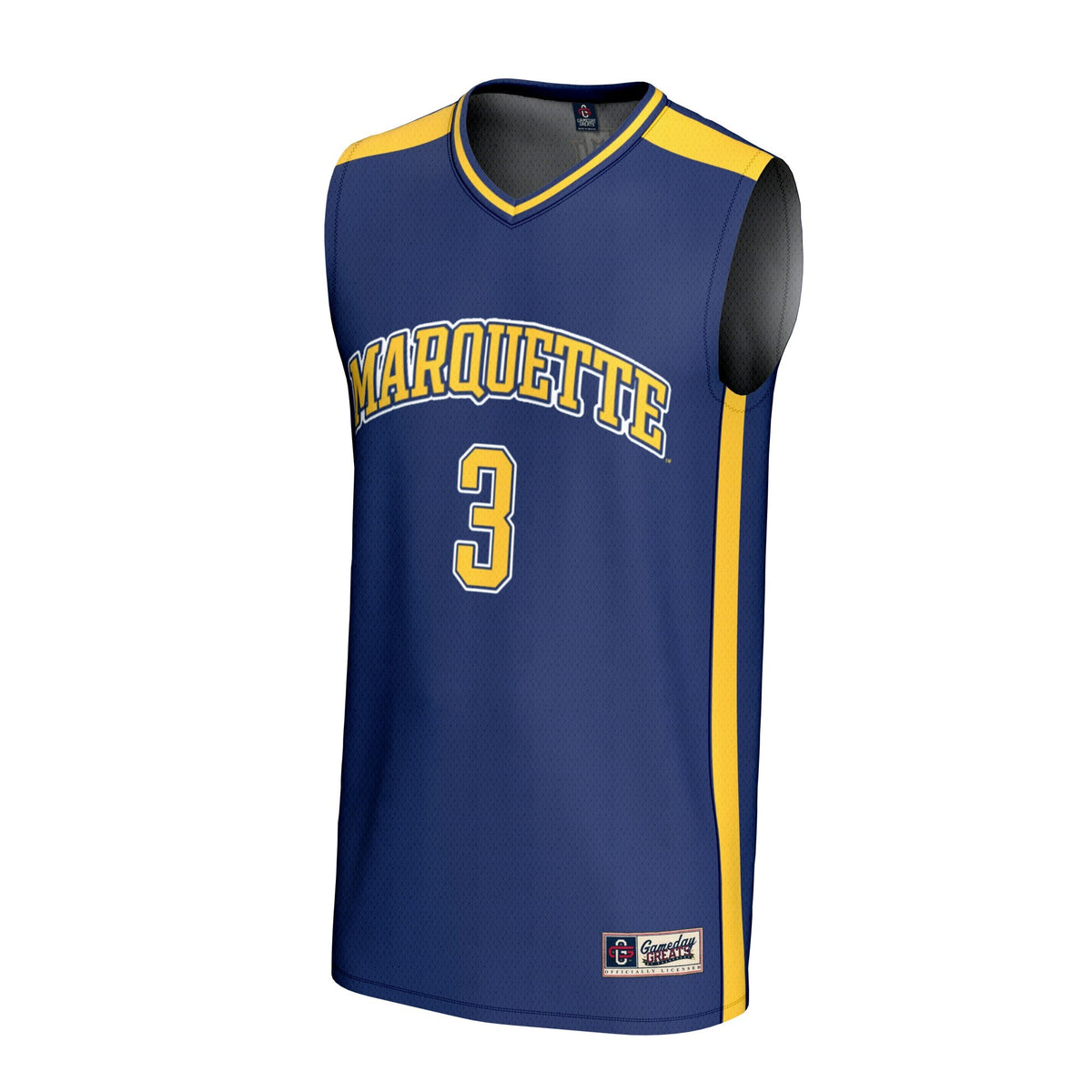 #3 Marquette Golden Eagles Lightweight Basketball Fashion Jersey - Blue product image 3, provided for visual reference and
