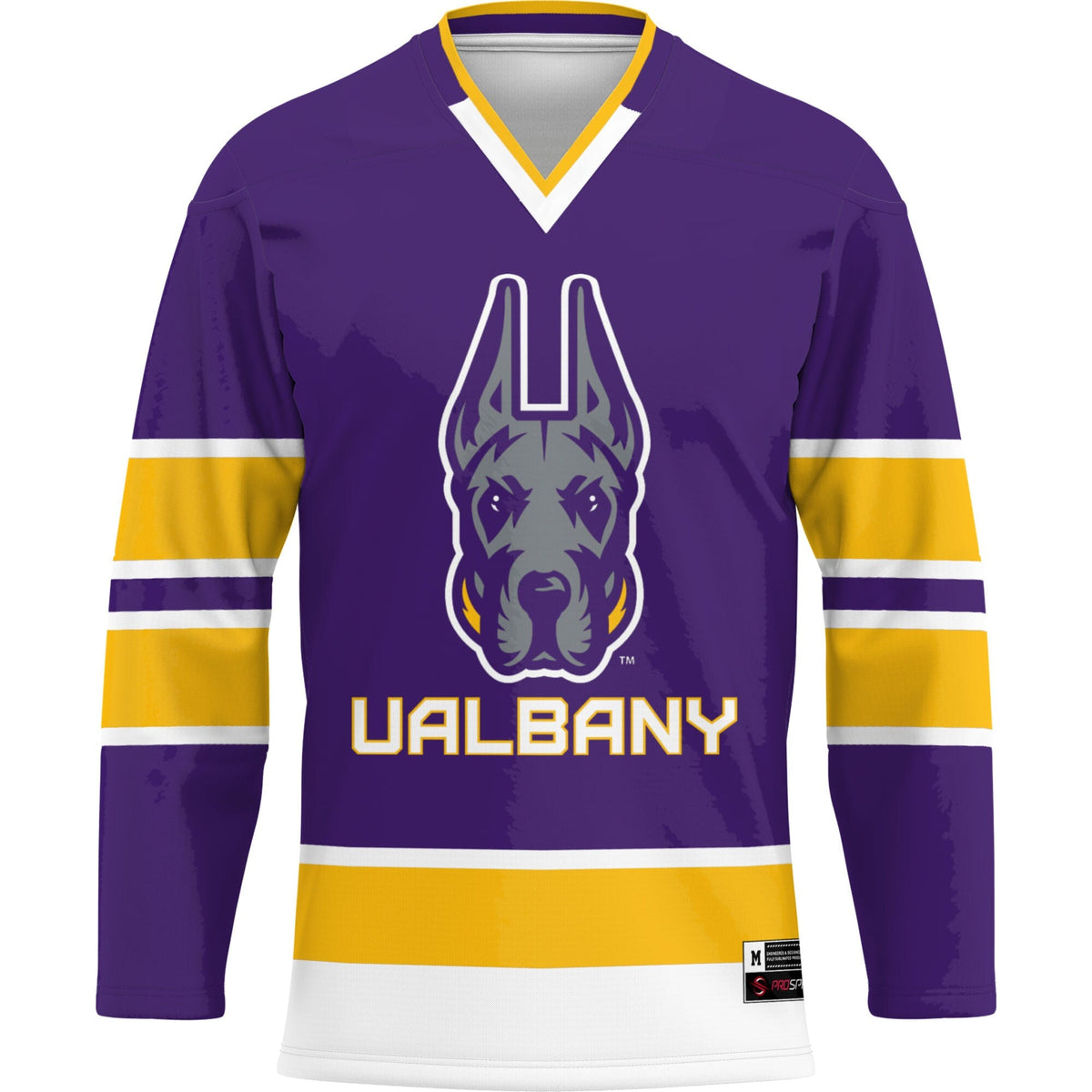UAlbany Great Danes Hockey Jersey - Purple product image 3, provided for visual reference and product detail review