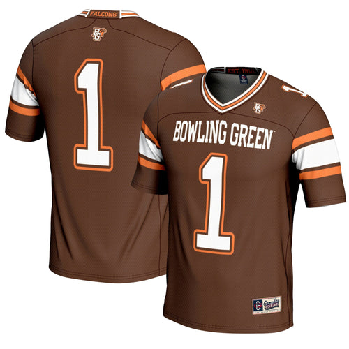 #1 Bowling Green St. Falcons Endzone Football Jersey - Brown product image 1, provided for visual reference and product