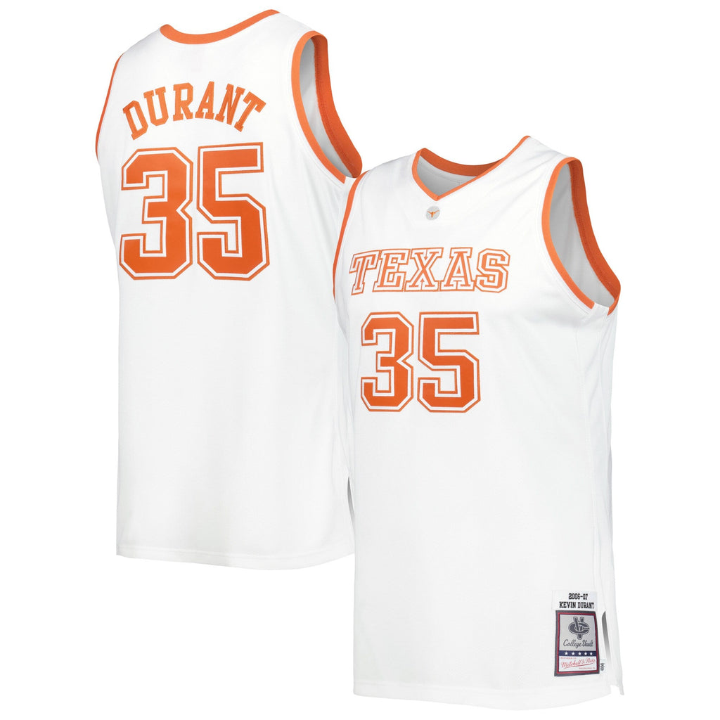 Kevin Durant Texas Longhorns 2006/07 Throwback Jersey - White product image 2, provided for visual reference and product