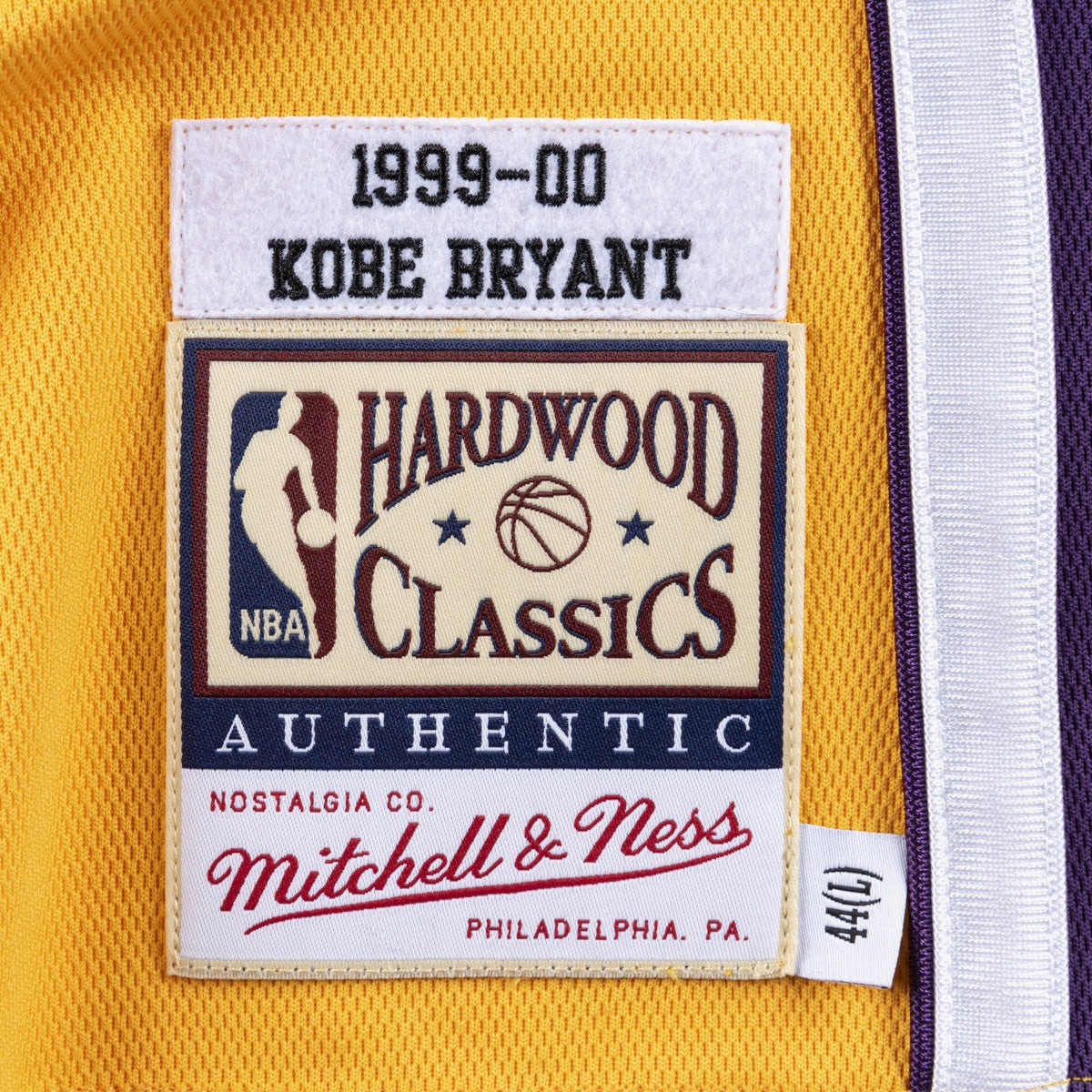 Los Angeles Lakers 1999-00 Home Finals Authentic Jersey - Light Gold product image 5, provided for visual reference and