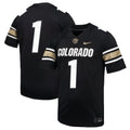 #1 Colorado Buffaloes Throwback Game Jersey - Black product image 1, provided for visual reference and product detail review