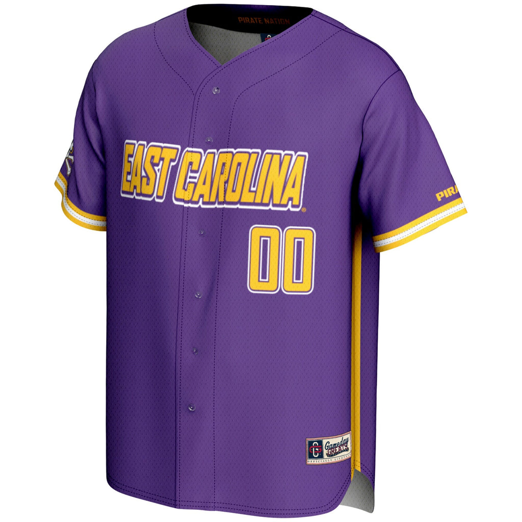 ECU Pirates NIL Pick-A-Player Lightweight Baseball Jersey - Purple product image 3, provided for visual reference and