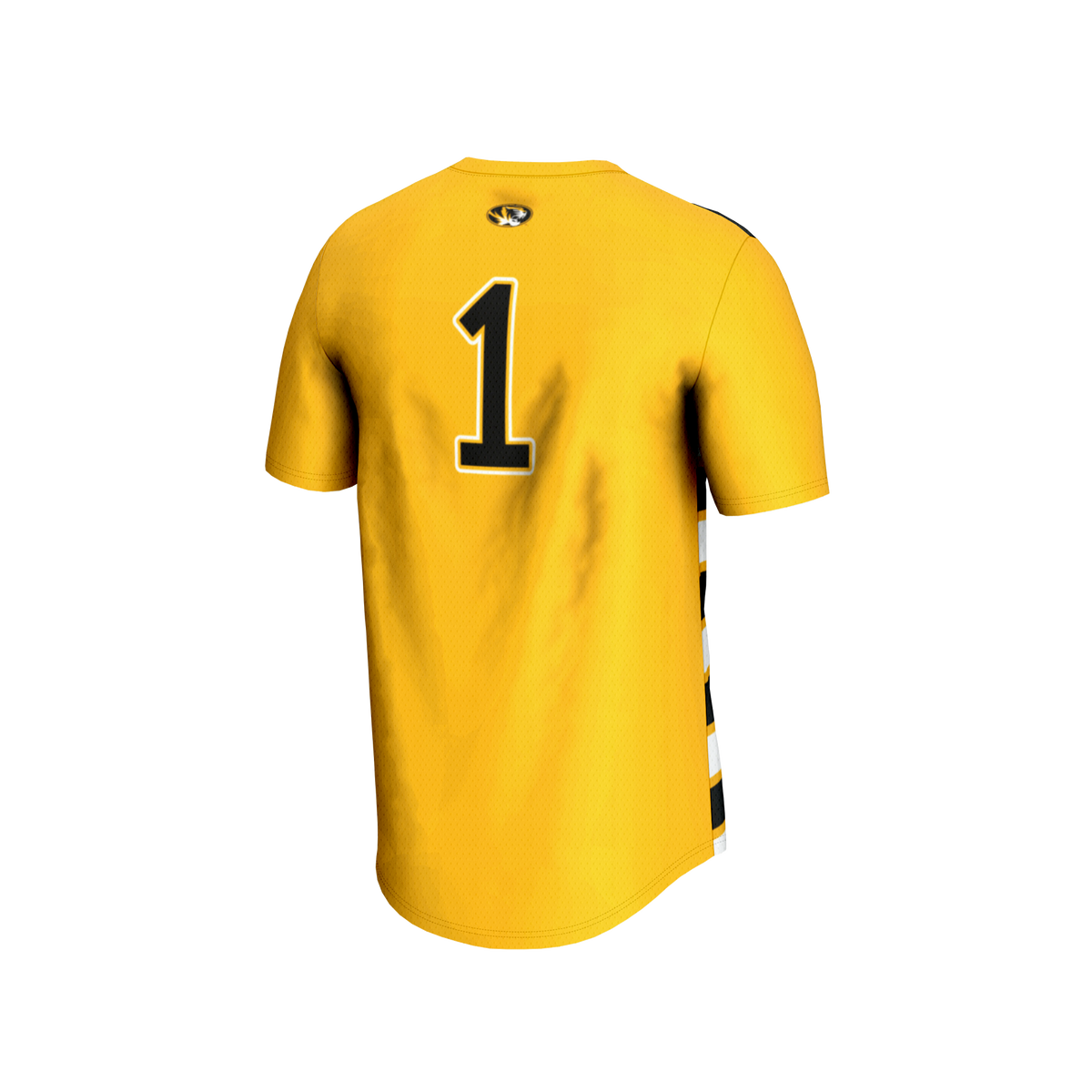 #1 Missouri Tigers Lightweight Soccer Fashion Jersey - Gold product image 4, provided for visual reference and product