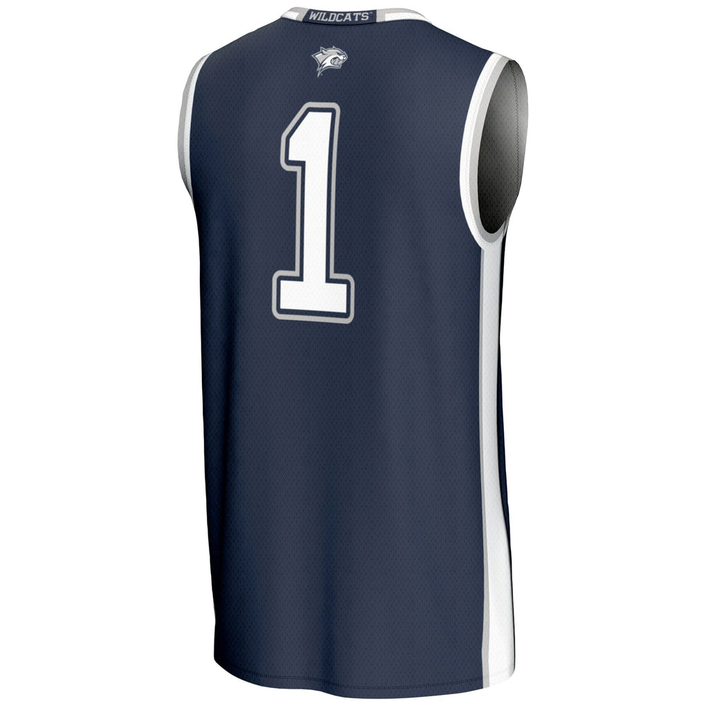 #1 New Hampshire Wildcats Lightweight Basketball Jersey - Blue product image 4, provided for visual reference and product