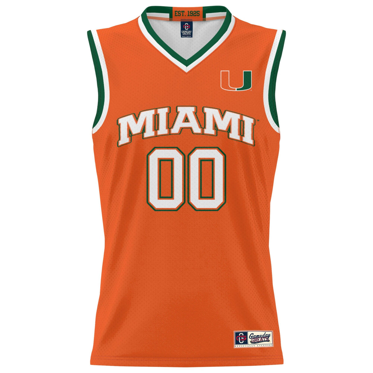 Miami Hurricanes NIL Pick-A-Player Lightweight Basketball Jersey - Orange product image 3, provided for visual reference and