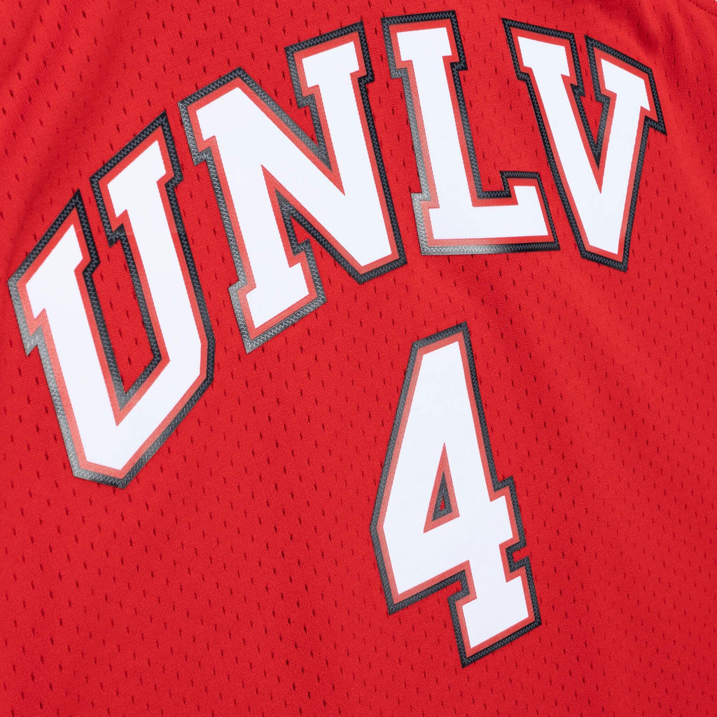 Larry Johnson UNLV Rebels 1989/90 Player Swingman Jersey - Red product image 5, provided for visual reference and product