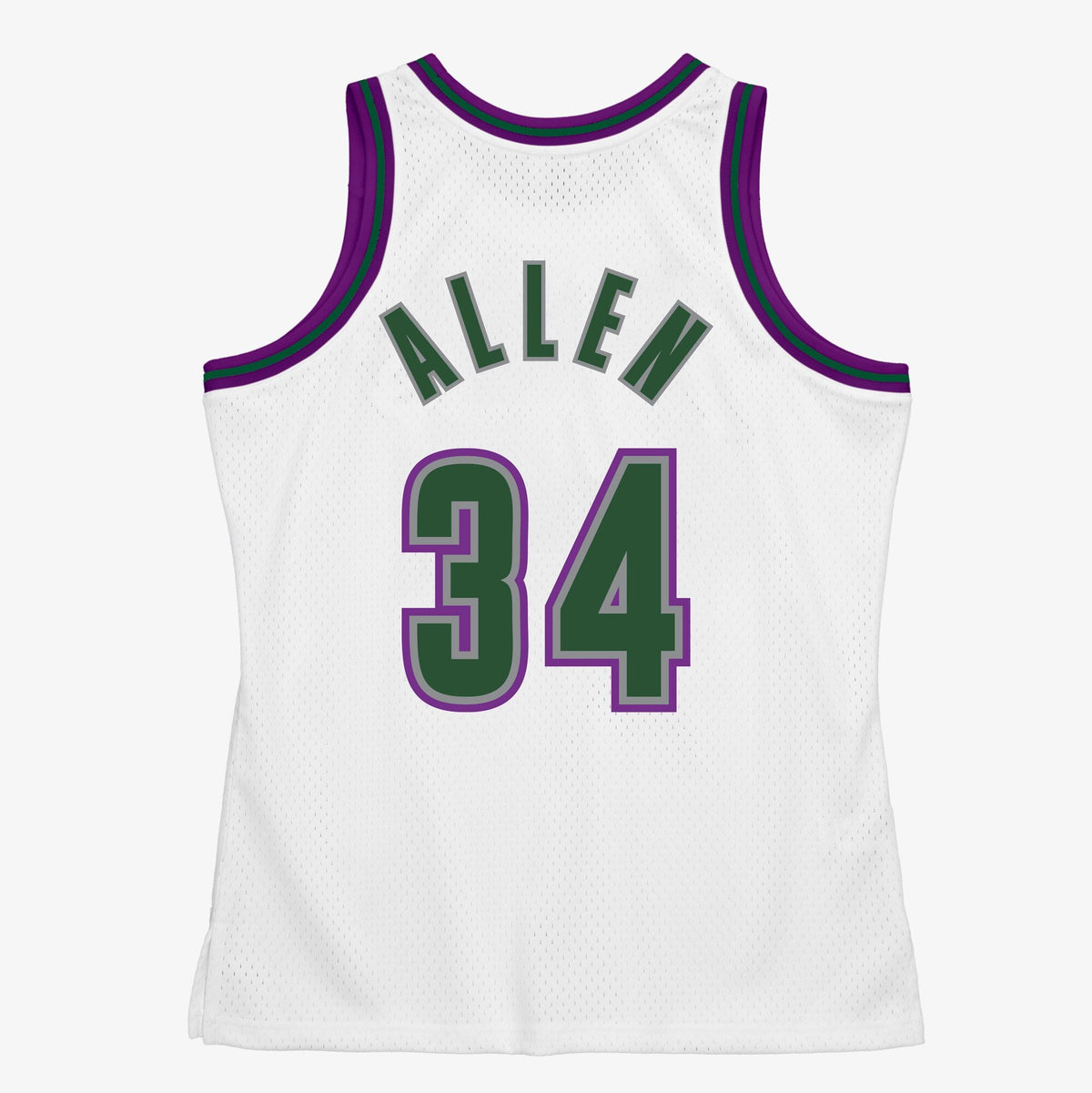 Milwaukee Bucks Ray Allen 1996 Swingman Authentic Jersey - White product image 4, provided for visual reference and product